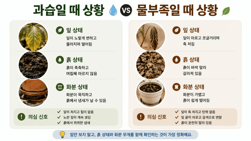 과습일까? 물부족일까?