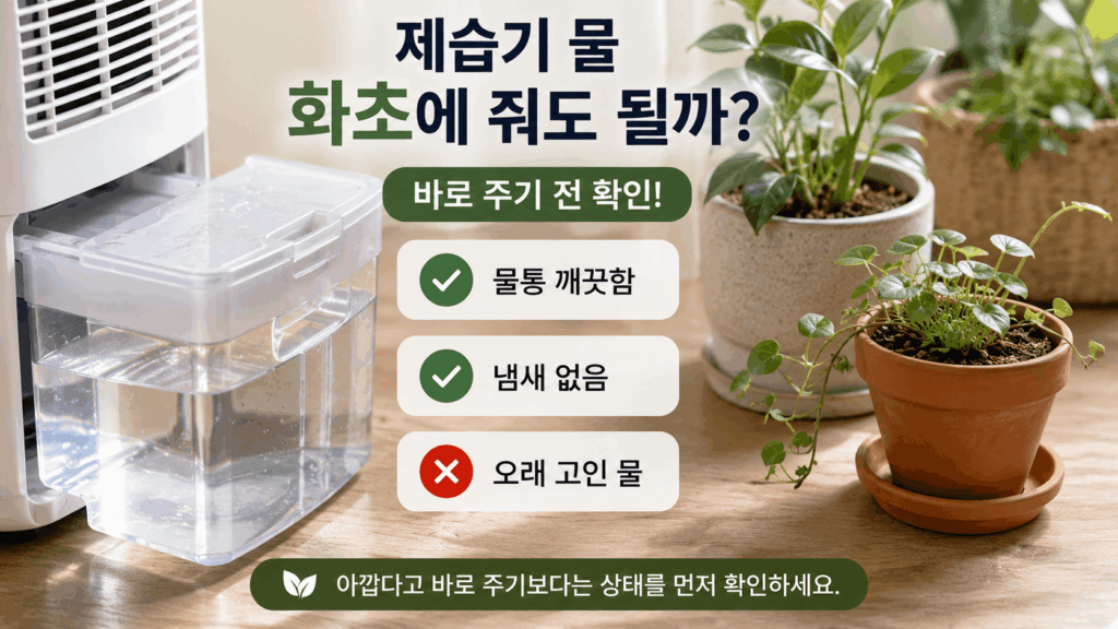 제습기 물, 그냥 화초에 줘도 될까?